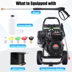 4200PSI Pressure Washer 4.0GPM Gas Power Washer 212CC Gas Powered Washing Machine Commercial High Pressure Washer with 25ft Hose&5 Nozzles for Patio Garden Yard Vehicle,EPA/CARB/ETL (Black) - Image 8