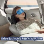 2 Pack Car Headrest Pillow, Comfy Head Rest Pillow for Car, 100% Memory Foam Car Neck Pillow for Driving - Universal Fit Travel Car Pillow for Pain Relief While Driving(Comes with 2 Eye Masks) - Image 6