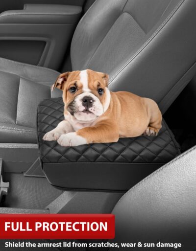 KBH Center Console Armrest Cover for Honda Ridgeline 2006 2007 2008 2009 2010 2011 2012 2013 2014, Middle Console Lid Cushion Pad Protector, Vinyl Leather Interior Accessories, Anti-Scratch, Black - Image 2