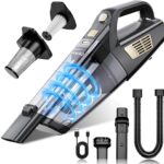 Handheld Vacuum Cordless, 15000PA Strong Suction Hand Held Car Vacuum Cleaner Portable with Multi-Nozzles & Washable Filter, Lightweight Dust Busters Rechargeable for Home, Car, Office, Pets