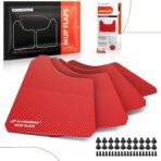 A-Premium Universal Mud Flaps, 4 Pack Splash Guards for Truck Car Pickup SUV, Front & Rear Upgraded Mud Guards Includes Mounting Hardware, Drilling Required, Red - Image 8