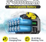 Cordless Pressure Washer, 2200W Brushless Motor, 4 Speed Modes, Max Pressure 1400PSI, 2 x 4.0 Ah Batteries, 6-in-1 Swivel Nozzle, Cleaning Brush, 16.4FT Hose, Cleaning and Garden Irrigation - Image 4