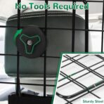 HAITRAL Universal-Fit Barrier,Adjustable Dog Barrier for SUVs,Cars,Trucks,Heavy-Duty Wire Mesh Guard Pet Divider,Back Seat Dog Separator Gate for Cargo Area,Safety Car Travel Accessories - Image 5