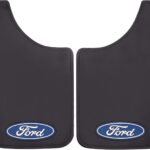 Plasticolor 000539R01 Ford Oval Logo Easy Fit Mud Guard 11"x19" - Set of 2 , Black