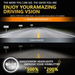 Shkalacar 7inch LED Headlight H4 140W Angel Eyes Round Headlights 4 Modes 14000LM 6000K White/3000K Amber Car Motorcycle Headlight Auto Ring Lights IP67 Waterproof 2pcs - Image 7