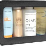 LETGO Clear Makeup Bags, TSA Approved Toiletry Bag with Zipper, Clear Makeup Organizer Fit Carry-on Travel Car Accessories Essentials,Portable Travel Small Pouch for Women Men (Black)