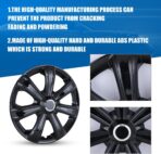 ROXX Black Lacquer Hubcaps Wheel Covers, Universal Wheel Covers Guards Snap On Auto Tire Rim OEM Style Replacement, Fits Most Car Trunk SUV-Set of 4 (14-inch) - Image 4