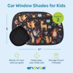 Enovoe 2 Pack Animals Cartoon Car Window Sun Shades for Kids - 21x14 Inches - Baby Sun Shades - Glare and UV Rays Protection Car Window Shades, Suitable for SUVs, Minivans and Full Size Cars - Image 2