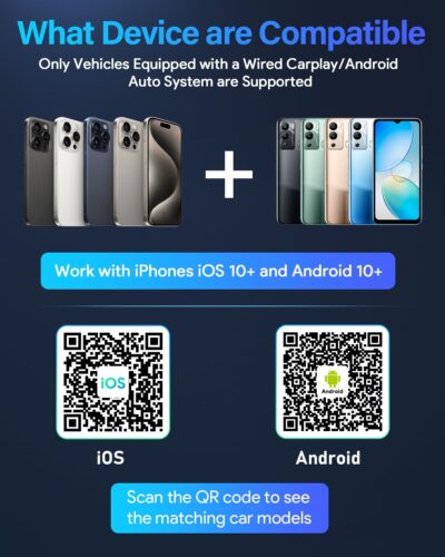 Ultra-Mini Wireless CarPlay Adapter with A9 Chip, 5.8GHz Wi-Fi Low Latency, 3-5 Sec Auto Connect, Universal Apple CarPlay/Android Auto Wireless Adapter for Factory Wired Cars - Image 8