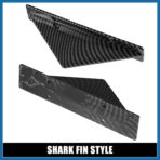 4pcs Black Straight Car Rear Lower Bumper Splitter Lip Wing Diffuser Shark Fin Spoiler Universal with Screw for Car SUV Item Replacement - Image 4