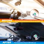 Windshield Sun Shade - Car Windshield Sun Shade for UV Protection Heat Reduction 2025 Sun Visor for Car Interior (55"x31.5") - Image 7