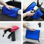 10 Pack Premium Microfiber Towels Coral velvet Washing and Detailing Towels for Car Detailing Household Cleaning Ultra-Soft Super Absorbent, Lint Streak-Free 11.8"x15.7” Cleaning Cloth (5colors) - Image 3