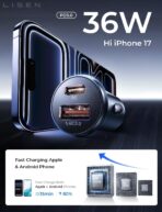 LISEN Car Charger USB C, 69W Cigarette Lighter USB Charger Adapter, Car Accessories Gifts for Men, Mini USBC Cars Fast Charging Adapter USBC Type C 12V Plug Outlet, for iPhone 17 Pro Max 16 15 14 13 - Image 3