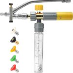 M MINGLE Mini Foam Cannon for Pressure Washer, Magnetic Foam Cannon with Dual Connector, Undiluted Foam Blaster with 5 Nozzle Tips, 1/4 Inch Quick Connect