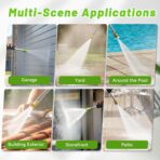 Pressure Washer, Power Washer with Foam Cannon,High Pressure Cleaning Machine with 4 Nozzles for Car, Patio, Driveway,Fences,Decks - Image 4