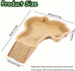 Reptile Swimming Pool 2-in-1 Turtle Bathtub Balcony Climbing Pet Water Basin with External Ramp and Ladder, Suitable for Geckos Snakes Turtles Chameleons Lizards Climbing and Shower (Brown Yellow) - Image 2