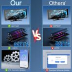 [11" Fully Laminated 60fps Touchscreen] -Accfly Wireless car Play Screen for Apple carplay &Android Auto, OTA Updates -HD Front Dashcam & Backup Camera, Car Stereo Radio/GPS Navigation/BT Audio - Image 2