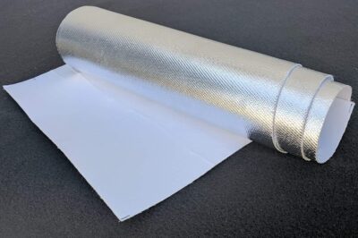 Aluminized Heat Shield Thermal Barrier Adhesive Backed Heat Blanket (12'' X 24'') - Image 3