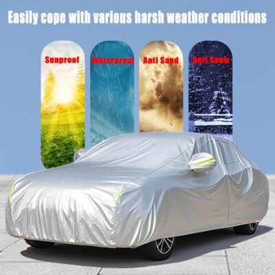16-Layer Waterproof All-Weather SUV Car Cover Heavy Duty Full Exterior Protection Universally Fit fit Ford Explorer Toyota Highlander Kia Telluride Palisade Pilot Dodge Durango GMC Acadia etc - Image 7