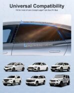 Car Window Shades(2 Pack)-Side Window Sun Shades, UV Protection Breathable Spandex Baby Window Covers, Universal Fit Most of Cars, Protect Privacy for Family (27.2"x39.8") Black - Image 7