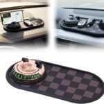 Multifunctional Car Anti-Slip Mat with 360° Rotating Phone Holder & Temporary Parking Number, Anti Slip Mat for Car Dashboard, Multi Functional Cell Phone Holder for Sunglasses Keys Small Items (#C)