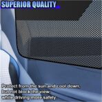 Car Window Shades, Magnetic Side Window Sun Shade Curtain, Half Blackout & Half See-Through UV Protection & Heat Blocking Car Window Screen, Vehicle Sun Shades for Driver Passenger (4PCS) - Image 3