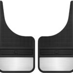 Husky Liners Universal Muddog Mud Flaps | Rubber Front Mud Flaps - 12" w/Weight - Black | 55001