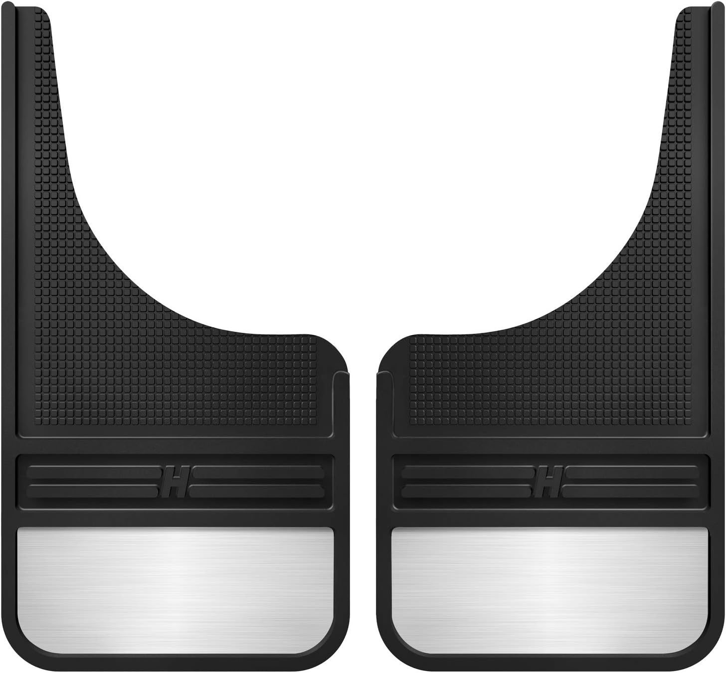 71PyEWJFCJL._AC_SL1500_.jpg Husky Liners Universal Muddog Mud Flaps | Rubber Front Mud Flaps - 12" w/Weight - Black | 55001 - Image 1