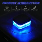 4 PCS Car Interior USB LED Light, Plug-in USB Car Decor Ambient Lighting Kit, Portable Mini Night Light, Car Interior Accessories Suitable for Most Vehicles (Blue) - Image 5