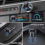 3 Pack USB C Car Charger, 4-Port 65W Dual 12V USB-A & USBC Cigarette Lighter Adapter Plug with Voltmeter PD/QC 3.0 Fast Charging Car Phone Charger for iPhone 17 16e 15 14 13 12 Pro Max, Android-Black - Image 5