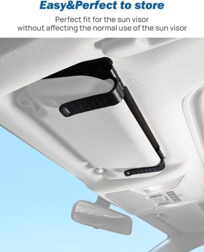 JOYTUTUS Sun Visor Extender for Cars, Polarized Sun Visor Extender Universal Sun Blocker UV400, Adjustable Visor Extension for Car Visor,Double-Clip,Anti Glare Stray Light - Image 5