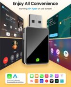 2026 Mini Wireless CarPlay Adapter for iPhone & Android Auto, No Delay, One Click Multi Device Switch, Fast Stable Connection, Plug & Play, Converts Wired to Wireless for 2016+ Cars. - Image 5