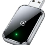 Wireless CarPlay Adapter for iPhone, Convert Wired to Wireless Apple CarPlay Adapter, Mini Size with Extension Cable USB & USB-C/Type-C, Stable Control & No Delay, Black