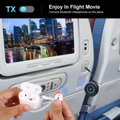 Giveet Bluetooth Transmitter for TV, 2-in-1 Bluetooth V5.3 Transmitter Receiver, Wireless AUX RCA Adapter for TV/Car/PC/MP3 Player/Home Theater/Switch, Low Latency, Pairs 2 Devices Simultaneously - Image 3