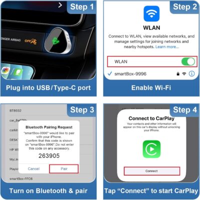 2026 Wireless Carplay Adapter, Universal for Apple iPhone & Android, Plug & Play, Portable Design with USB-A/Type-C Port - Image 7