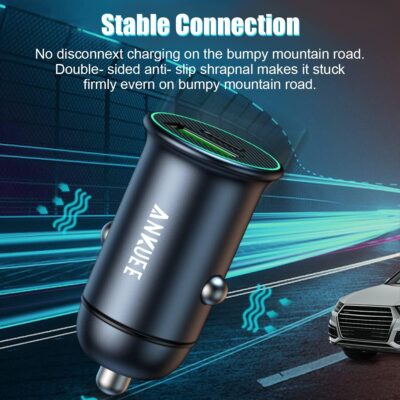 USB-C Car Charger Adapter, Dual Ports Fast Charging PD 60W + QC3.0 30W Mini All-Metal Cigarette Lighter USB Charger Universal for iPhone13/Pro Max/12/XS Max/11 Pro, Samsung, Car Accessories - Image 7