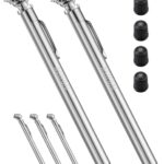 AstroAI Pencil Tire Pressure Gauge 2 Pack 10-75PSI, Calibrated to ANSI B40.1 Grade B (2%), Stainless Steel Body, Metal Made Nozzle 3 Measurements for Cars, Bikes, Vehicles