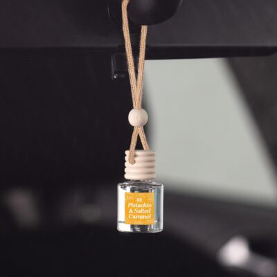 C&E Craft Co Hanging Car Air Freshener Diffuser 2 Pack, Long Lasting Fragrance Oil Car Freshener, Glass Bottle Auto Air Freshener, Made in USA (Pistachio & Salted Caramel) - Image 5