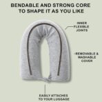 Dot&Dot Twist Memory Foam Travel Pillow for Airplanes - Travel Neck Pillow for Sleeping - Airplane Pillow for Neck Support, Chin, Lumbar and Leg - Adjustable, Bendable Neck Roll Pillow - Image 2