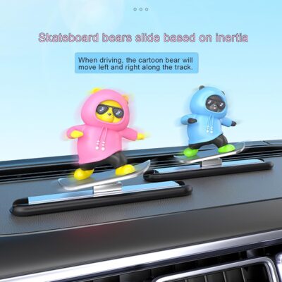 Kwak's Car Dashboard Decor Cute Interior Accessories Ornaments (Black) - Image 5