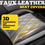 LINGVIDO Car Seat Covers Full Set (5 Seats) - Premium Perforated Nappa Leather, Waterproof Shield, Omni-Adapt Fit SUVs Sedans, Ultimate Family & Pet Protection - Image 5
