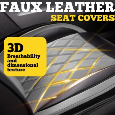 LINGVIDO Car Seat Covers Full Set (5 Seats) - Premium Perforated Nappa Leather, Waterproof Shield, Omni-Adapt Fit SUVs Sedans, Ultimate Family & Pet Protection - Image 5