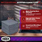 AIDEA Microfiber Cleaning Cloth Grey 50PK, Microfiber Towels for Cars, Premium Car Cloths, Dusting Cloth Lint Free Cleaning Rags for SUVs, House, Kitchen, Window, Workshops,12×12" - Image 2