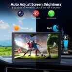 Volam 9" Wireless Carplay Screen for Car with 2.5K + 1080P Dash cam and Backup Camera Support Apple Carplay and Android Auto Car Play with Voice Assistant Bluetooth GPS Navigation AUX - Image 4