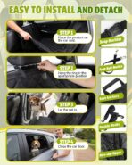 Dog Car Seat Cover, 600D Heavy Dute Durable Car Seat Cover for Dogs Pets, 100% Waterproof Scratch Proof Nonslip Dog Hammock for Cars, Seat Covers Protector with Seatbelt for Pet Sedan SUV Trucks - Image 6