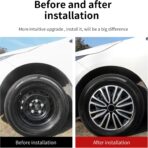 15 inch Wheel Covers for Iron Rim, 15" Hubcap Set of 4, Plastic Cap Rim Covers Wheel Replacement Plastic Hubcaps Automotive Accessories (15inch-Sword-4PCS-Cover, 15 Inch) - Image 3