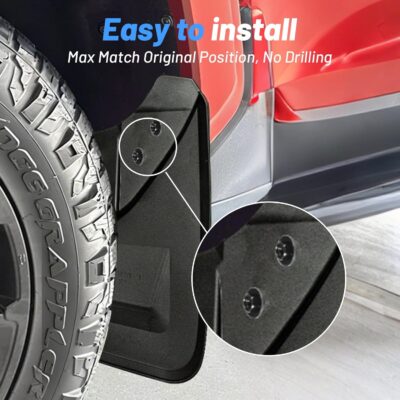 4PCS Mud Flaps Fit for 2024 2025 2026 Toyota Tacoma, Front & Rear Splash Guards, Custom Fit Mud Guards, No-Drill Installation, All-Weather Protection, Tacoma Accessories - Image 2