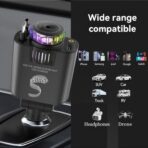 Retractable Car Charger USB C Fast Charging 120W, Car Accessories Cigarette Lighter Adapter with Aromatherapy Starlight, Car Charger iPhone16 15 14 13 12 11 Essentials Gifts for Traveler, Men, Women - Image 6