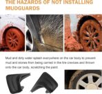 2PCS Car Mud Flaps, Scratch-Resistant & Impact-Resistant PVC Splash Guards, Vehicle Wheel Rear Mudguards for Gravel Slurry, Universal for Most Cars, SUVs, Trucks (Black) - Image 5