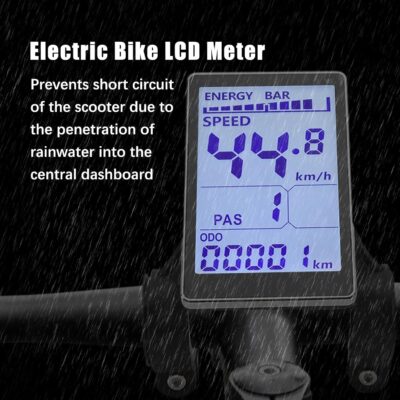 Electric Bike LCD Display, 5 Pin E Scooter M5 Panel Meter Screen with Waterproof Connector, E Bike Display Meter Control Panel Screen Suitable for 31.8 22.2mm Handlebar Electric Bike(No. 2 Protocol) - Image 6